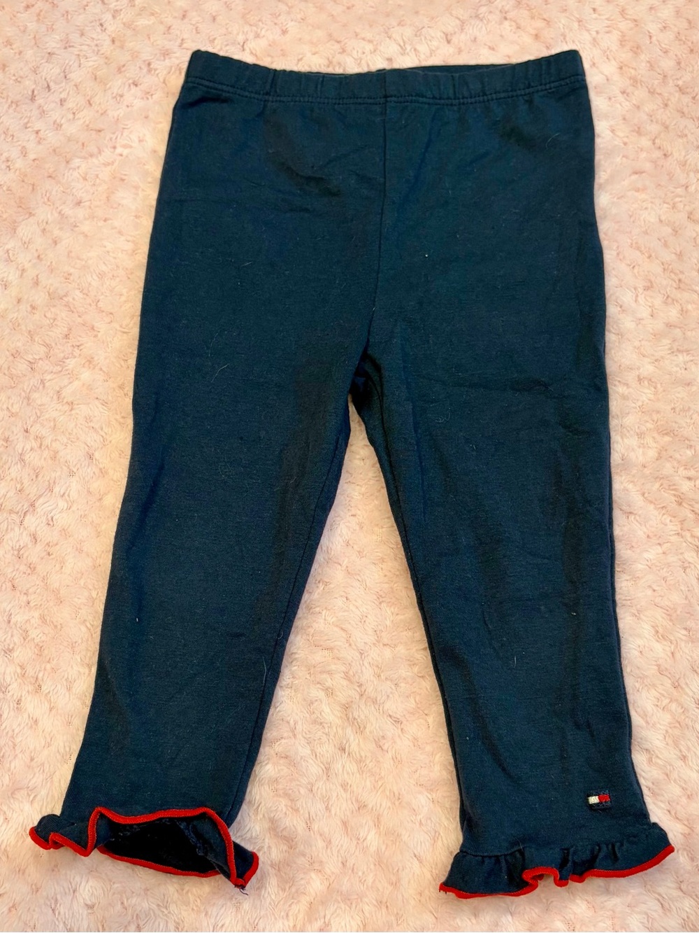 Tommy Hilfiger Toddler Girls' Navy Ruffle Hem Leggings